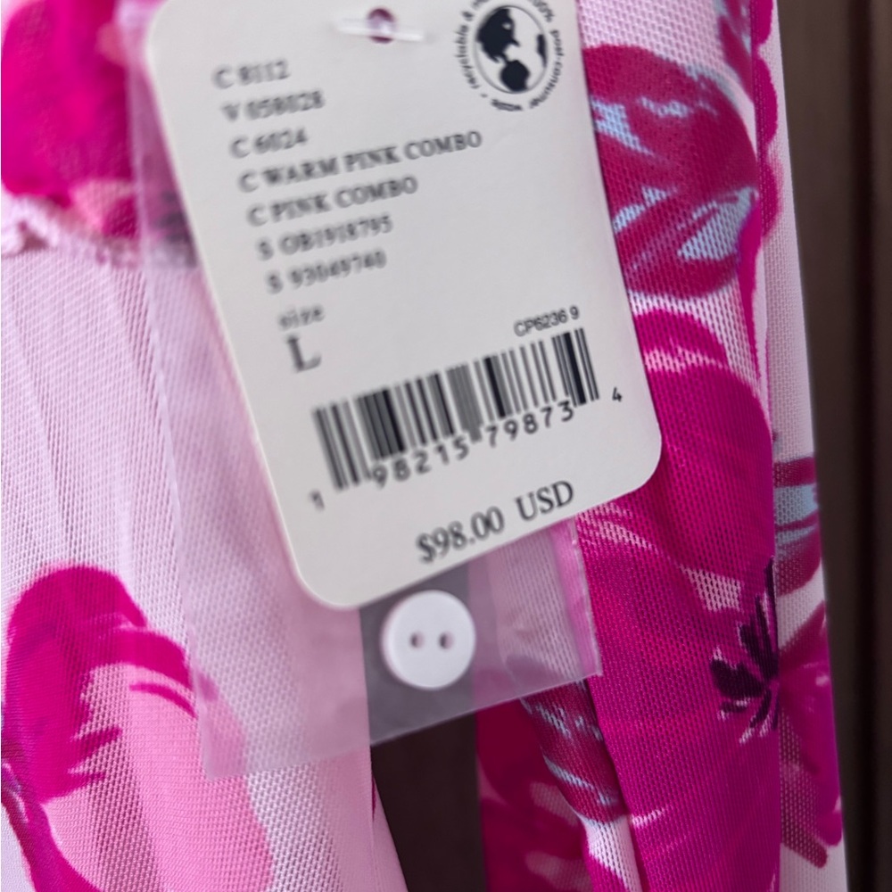 Free People Pink Floral Tie-Front Boho top NWT - Picture 4 of 5